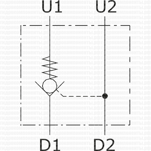 VBPSL/T ОДНОКЛАПАННЫЙ (ОДНОСТОРОННИЙ) ГИДРОЗАМОК VBPSL/T Walvoil гидрозамок гидросхема